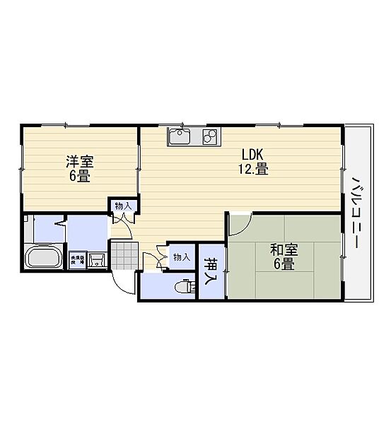 第二サンハイツ石丸 ｜広島県広島市安佐南区八木９丁目(賃貸マンション2LDK・3階・52.96㎡)の写真 その2