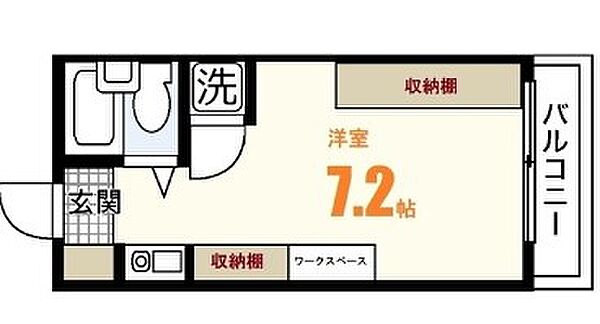 藤崎ビル2 207｜広島県広島市安佐南区祇園６丁目(賃貸マンション1R・2階・16.29㎡)の写真 その2