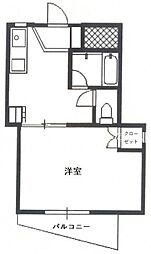 フェリーチェ大町駅前 1DKの間取図画像