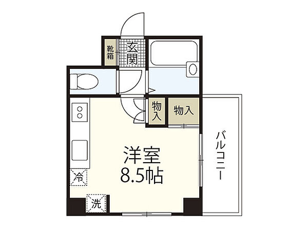 グランドマンション舟入 ｜広島県広島市中区舟入町(賃貸マンション1R・6階・21.48㎡)の写真 その2