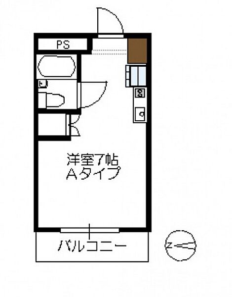 コスミック ｜広島県広島市佐伯区海老山町(賃貸マンション1R・7階・15.51㎡)の写真 その2