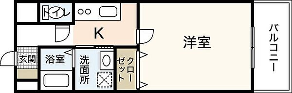 ロイヤルガーデン ｜広島県広島市西区福島町2丁目(賃貸マンション1K・3階・31.58㎡)の写真 その2