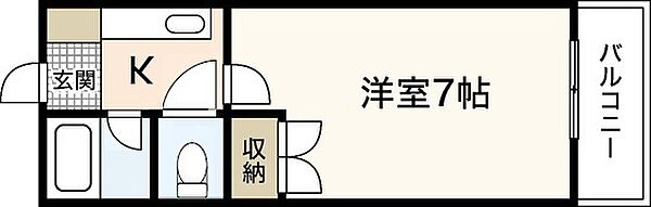 エステートベネフィット大下 ｜広島県広島市西区高須3丁目(賃貸マンション1K・2階・21.30㎡)の写真 その2