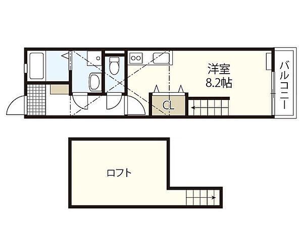 アメニティ庚午 ｜広島県広島市西区庚午北1丁目(賃貸アパート1R・2階・26.08㎡)の写真 その2