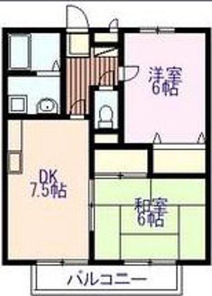 グリーンビレッジ山本Ａ ｜広島県広島市安佐南区山本5丁目(賃貸アパート2DK・2階・47.55㎡)の写真 その2