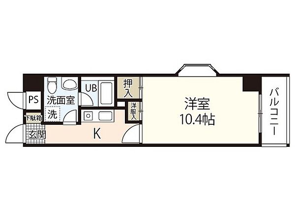 グランドール濱本 ｜広島県広島市中区本川町3丁目(賃貸マンション1K・5階・33.41㎡)の写真 その2