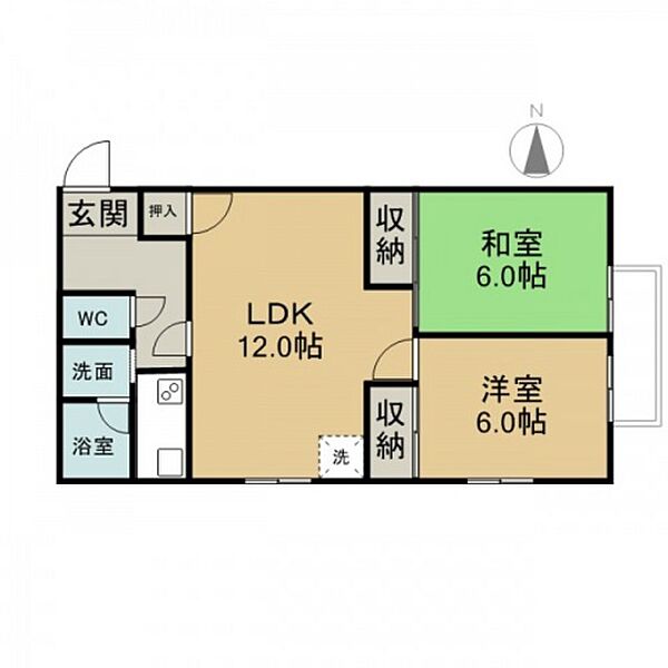 木谷マンション ｜広島県広島市佐伯区五日市3丁目(賃貸マンション2LDK・3階・47.52㎡)の写真 その2