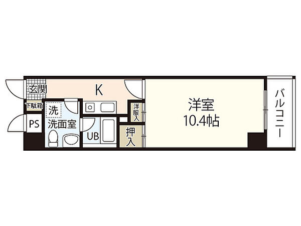 グランドール濱本 ｜広島県広島市中区本川町3丁目(賃貸マンション1K・6階・33.31㎡)の写真 その2