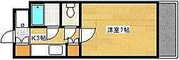 新庄パークビル 1Kの間取図画像