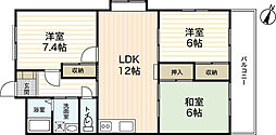 プリンスビル 3LDKの間取図画像