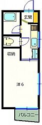 第三新原ビル 1Kの間取図画像