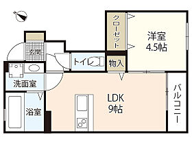 ソリエ長束  ｜ 広島県広島市安佐南区長束3丁目（賃貸アパート1LDK・1階・34.77㎡） その2