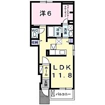 ユニゾンA  ｜ 広島県広島市安佐南区山本6丁目（賃貸アパート1LDK・1階・45.33㎡） その2