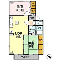 ヒマワリたけの B棟  ｜ 広島県広島市安佐南区伴中央2丁目（賃貸アパート2LDK・1階・59.00㎡） その2