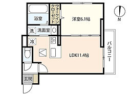 camphoraI 3階1LDKの間取り