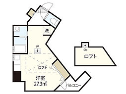 クレール富士見 ワンルームの間取図画像