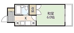 ピアーチェ住吉 3階1Kの間取り