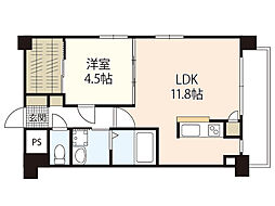Marionette VII 9階1LDKの間取り