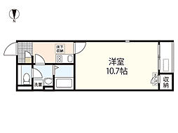 レオネクストｓｔａｇｅV 1階1Kの間取り