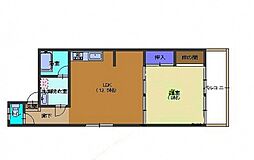 第一川崎ビル 3階1LDKの間取り