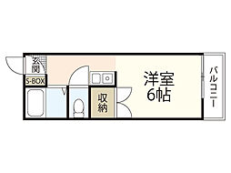 レスポワール・ドゥ東高須 3階ワンルームの間取り