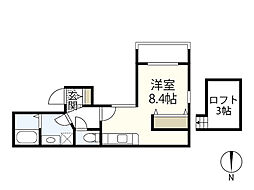 ファンタジービル ワンルームの間取図画像