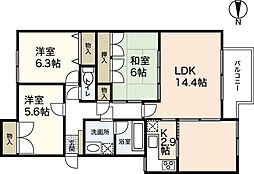 ステイツ吉見園 3LDKの間取図画像