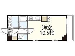 クライスタウ ワンルームの間取図画像