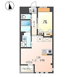 アリエス八本松 1LDKの間取図画像