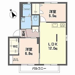 エイレーネ3 2LDKの間取図画像