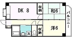 コーポ英 2DKの間取図画像