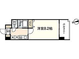 双葉ヒルズ堺町 1Kの間取図画像
