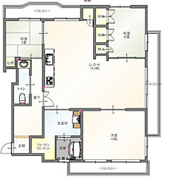 コーポ吉田 3LDKの間取図画像