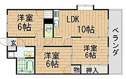 セントラル戸坂 3LDKの間取図画像