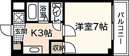 セレーヌ品川 1Kの間取図画像
