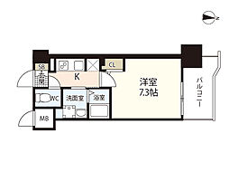 S-RESIDENCE国泰寺一丁目 1Kの間取図画像
