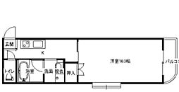 クレール・イワイ 1Kの間取図画像