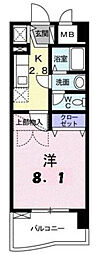 Marionette16 1Kの間取図画像