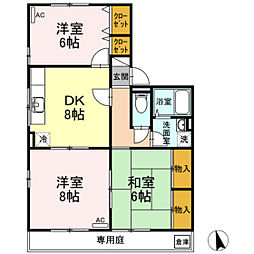 メイプル 3DKの間取図画像
