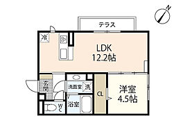 スマイルオン 1LDKの間取図画像
