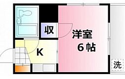 コーポ平本 1Kの間取図画像