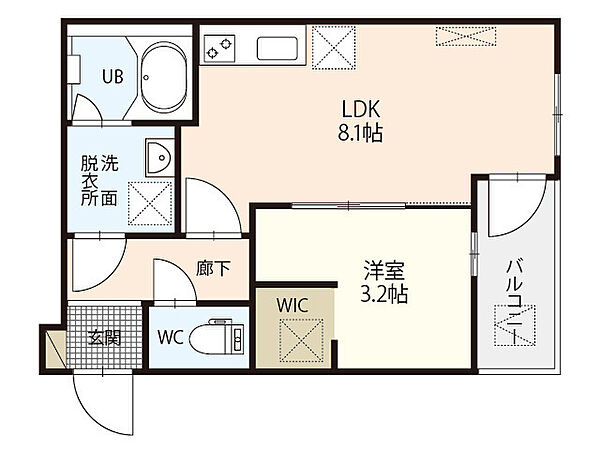 ＭＯＶＥ古江西町 ｜広島県広島市西区古江西町(賃貸アパート1LDK・2階・30.91㎡)の写真 その2