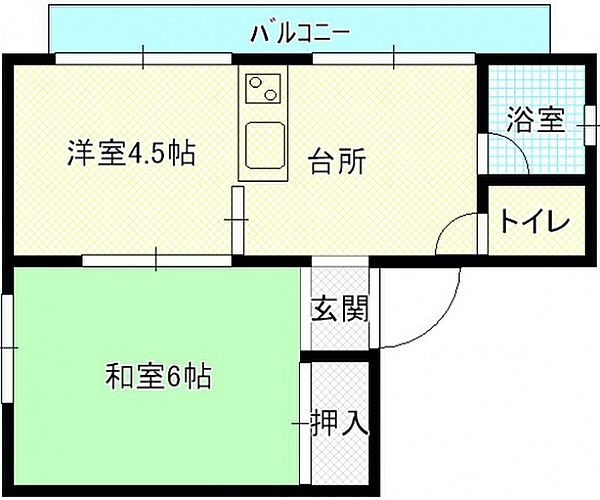 第2尾崎ビル ｜広島県広島市中区舟入本町(賃貸マンション2DK・4階・39.60㎡)の写真 その2