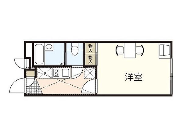 レオパレス光南 ｜広島県広島市中区光南1丁目(賃貸アパート1K・2階・19.87㎡)の写真 その2