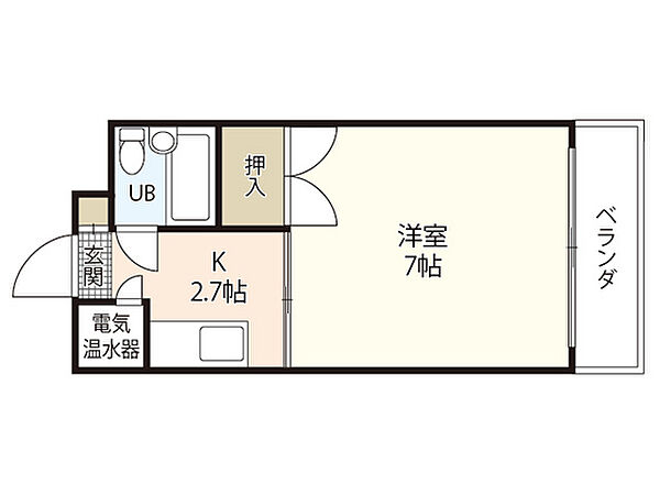 シャトー・ナカムラ ｜広島県広島市中区吉島西1丁目(賃貸マンション1K・1階・27.20㎡)の写真 その2