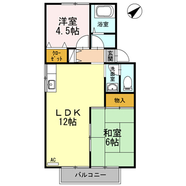 広島県広島市西区己斐上2丁目(賃貸アパート2LDK・2階・50.30㎡)の写真 その2