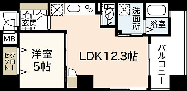 アールヴォレ楠木 ｜広島県広島市西区楠木町2丁目(賃貸マンション1LDK・4階・40.21㎡)の写真 その2