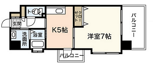 ロアール南竹屋 ｜広島県広島市中区南竹屋町(賃貸マンション1DK・5階・29.89㎡)の写真 その2