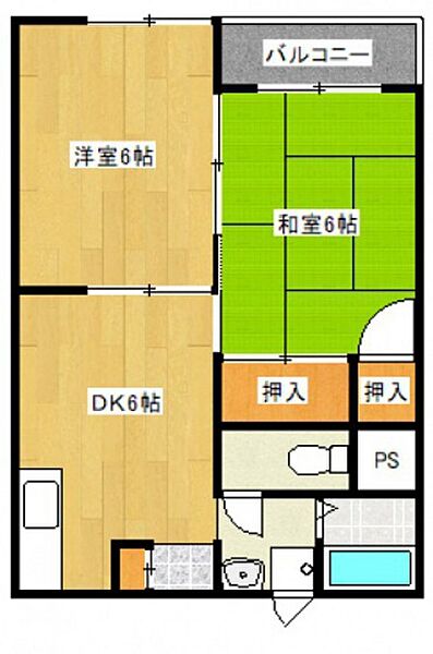 インフィールド八幡 ｜広島県広島市佐伯区八幡東2丁目(賃貸アパート2DK・2階・42.90㎡)の写真 その2