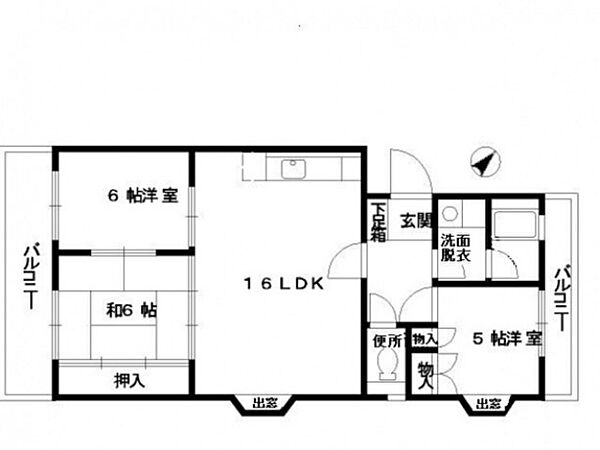 松尾牛田マンション ｜広島県広島市東区牛田東2丁目(賃貸マンション3LDK・2階・70.68㎡)の写真 その2